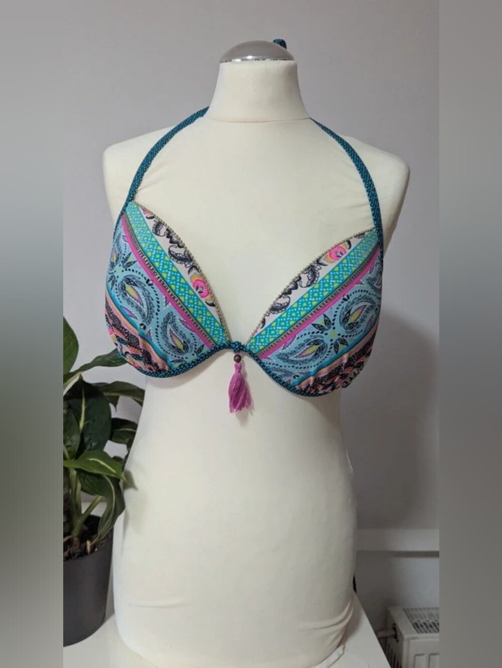 Shade & Shore Deep Green Cross-Back Bikini Set